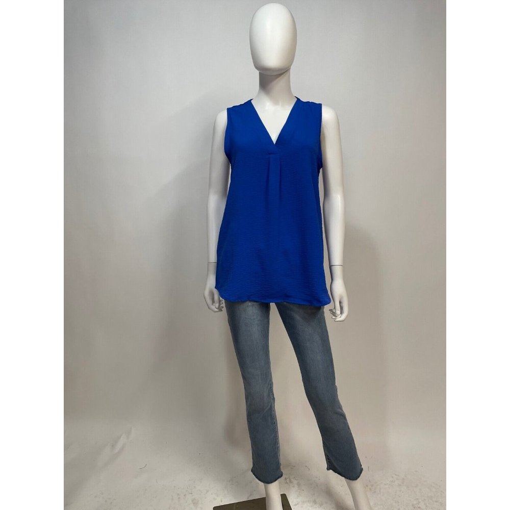Entro Royal Blue Sleeve Less V-Neck Top